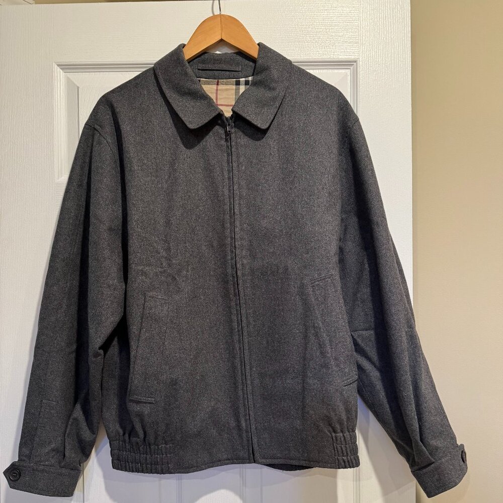 Burberry Wool Jacket Checkered Lined Men Size M